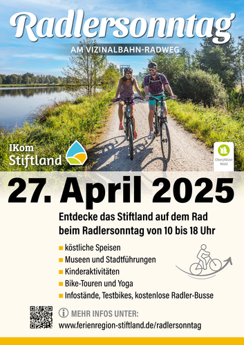 Plakat mit Radlern und Infos zum Radlsonntag