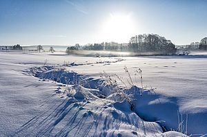 verschneite Landschaft in Waldsassen