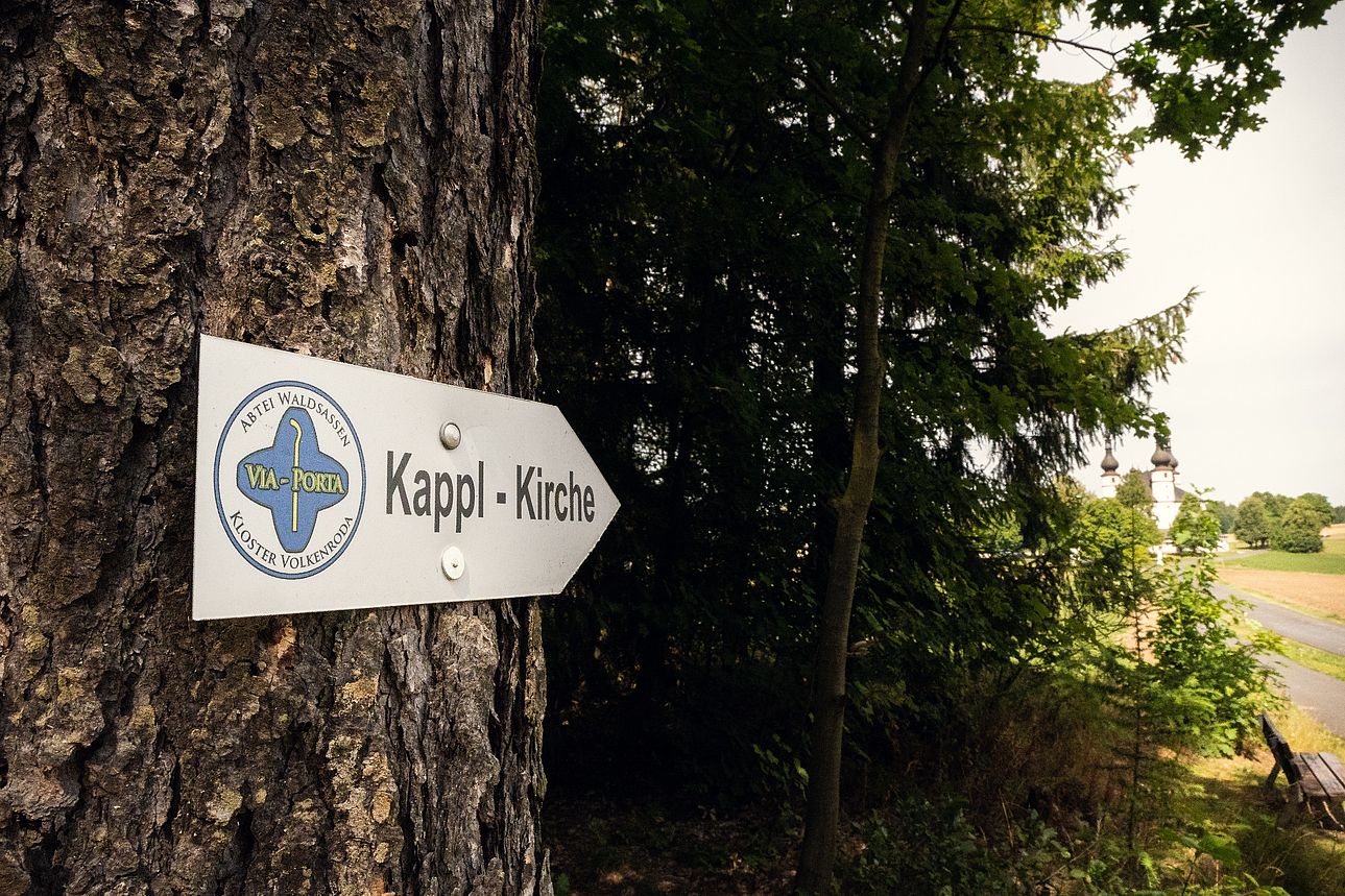 Wander-Schild zur Kappl.