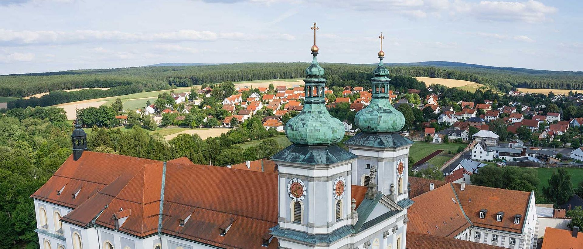 Die Basilika in Waldsassen von oben.