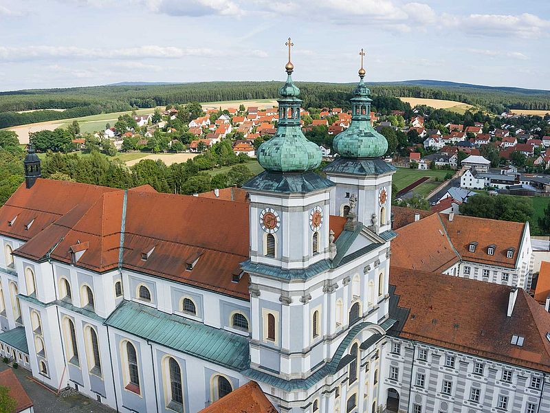 Die Basilika in Waldsassen von oben.